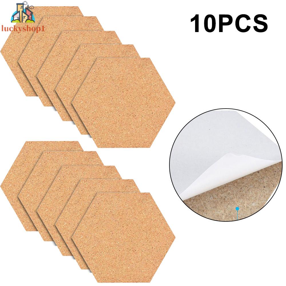 Bộ 10 Đế Lót Ly Thủy Tinh Hình Lục Giác 100x85x1mm