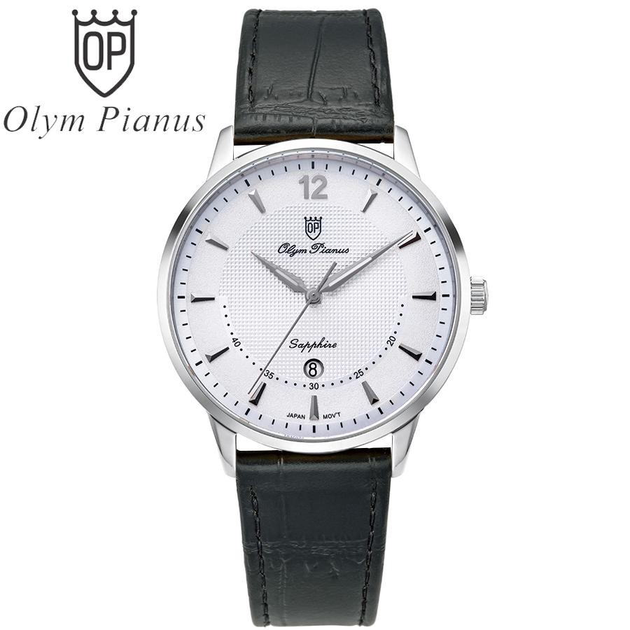 Đồng hồ nam dây da Olym Pianus OP5709 OP5709MS-GL trắng