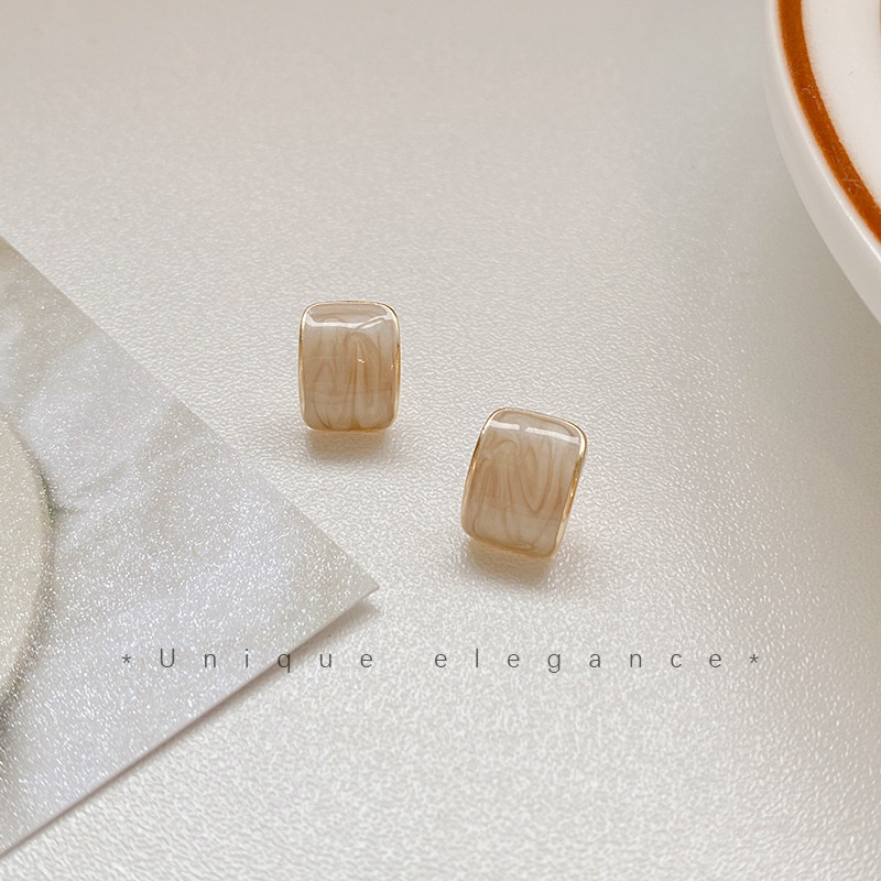 Bông Tai Mạ Bạc 925 Thiết Kế Đơn Giản Thời Trang Phong Cách Hàn Quốc Cho Nữ