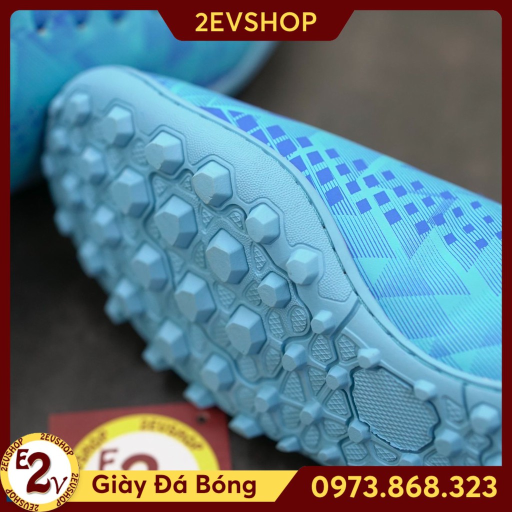 Giày đá bóng thể thao nam Fovi Debut Xanh Ngọc, giày đá banh cỏ nhân tạo đế mềm - 2EVSHOP