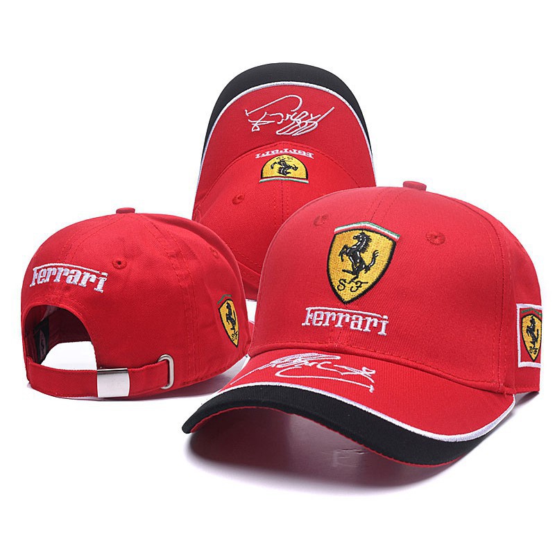 Nón Lưỡi Trai Thể Thao In Logo Ferrari Thời Trang Cho Cặp Đôi