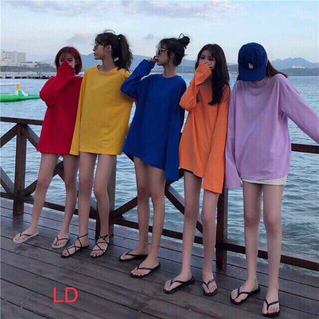 [FREESHIP ĐƠN TỪ 50K] Áo thun thụng trơn tay dài LDU0719
