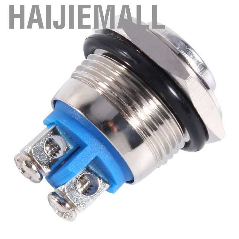 Nút Nhấn Chống Nước Bằng Kim Loại Cho Xe Hơi Haijiemall 16mm(IN STOCK)