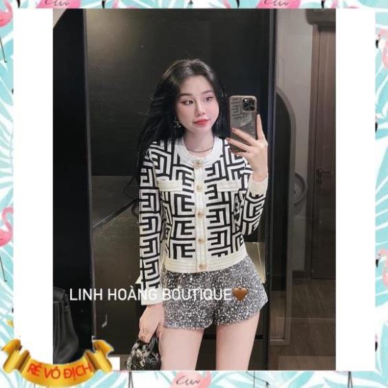 Áo len chữ F cúc cổ tàu siêu xinh hàng quảng châu hothit