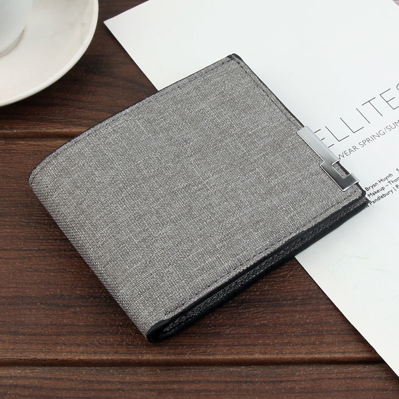 Ví Ngắn 2 Kiểu Chất Liệu Canvas Cho Nam