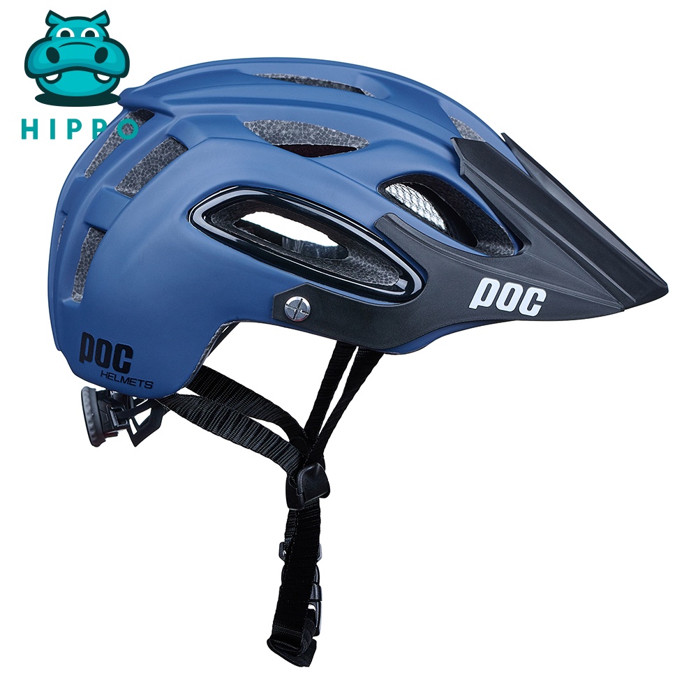 Mũ bảo hiểm xe đạp thể thao chuyên nghiệp Poc 07 siêu nhẹ nhám màu xanh mực  - HIPPO HELMET