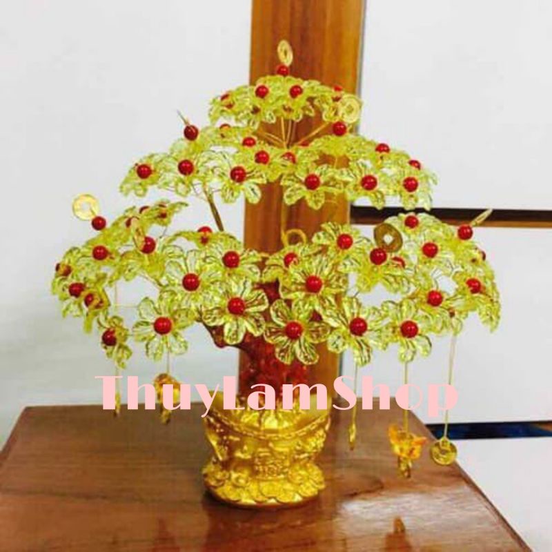 Set trọn bộ nguyên liệu làm cây cành vàng lá ngọc thu hut tài lộc teưng tết