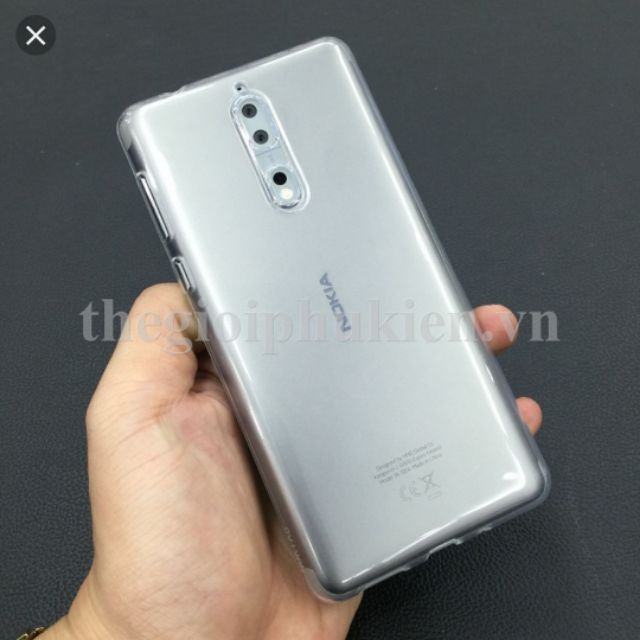 Bộ 2 ốp dẻo nokia 8 silicon trong suốt hàng cao cấp / Sỉ Phụ Kiện