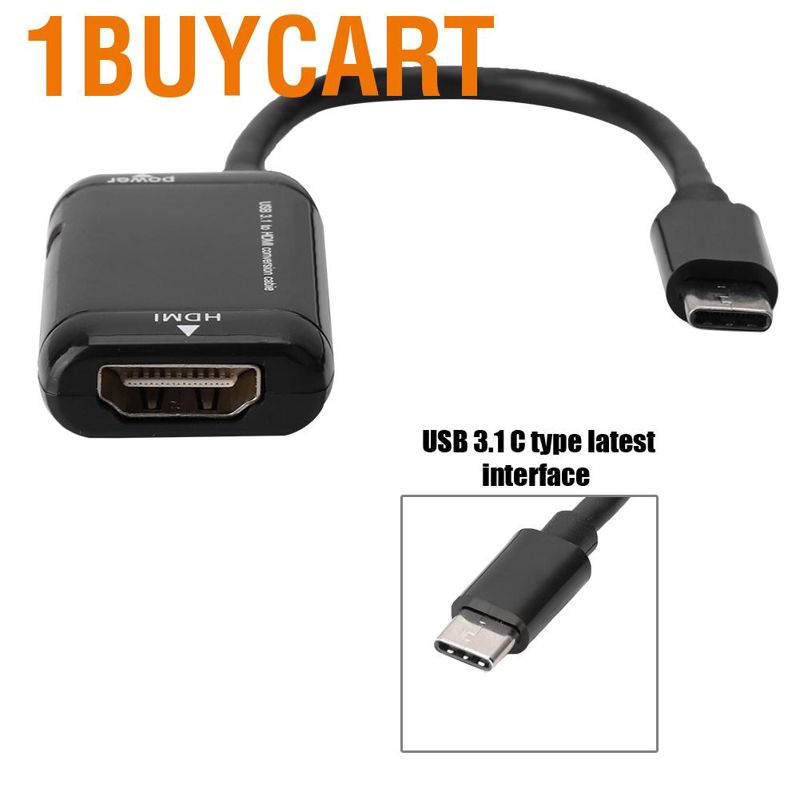 1 Dây Cáp Chuyển Đổi Usb-C Type C Sang Hdmi Usb 3.1 Cho Mhl Android Phone Tablet