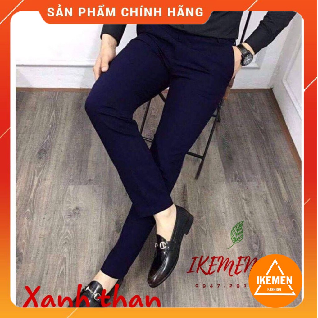 Quần âu nam TM chất lượng cao cấp màu ghi, xanh than và đen dáng body Hàn Quốc