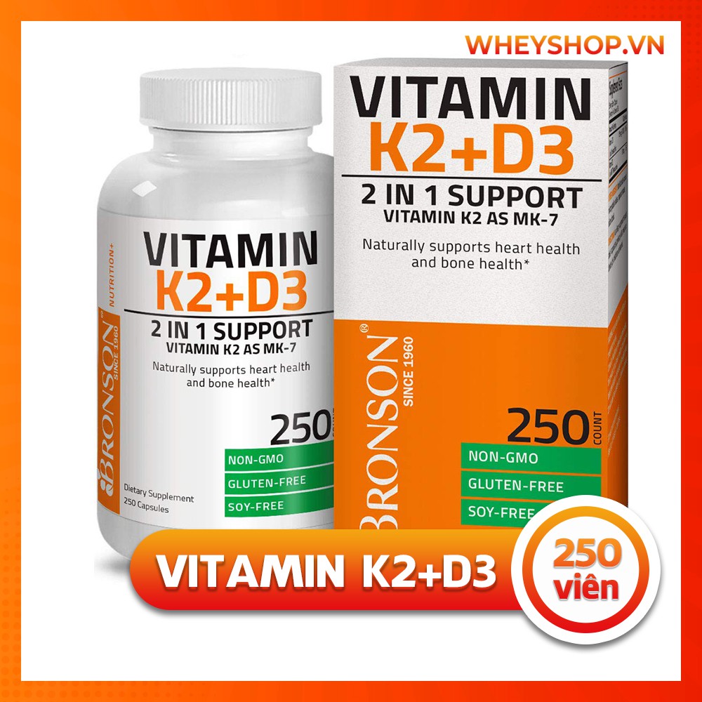 Viên Uống Bổ Sung Bronson Vitamin K2+D3 (120 - 250 viên) | BigBuy360 - bigbuy360.vn