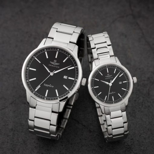 Đồng hồ đôi SRWATCH SL3009.1101CV nữ và SG3009.1101CV nam , mặt kính sapphire , chống trầy , chống nước , bảo hành 1 năm