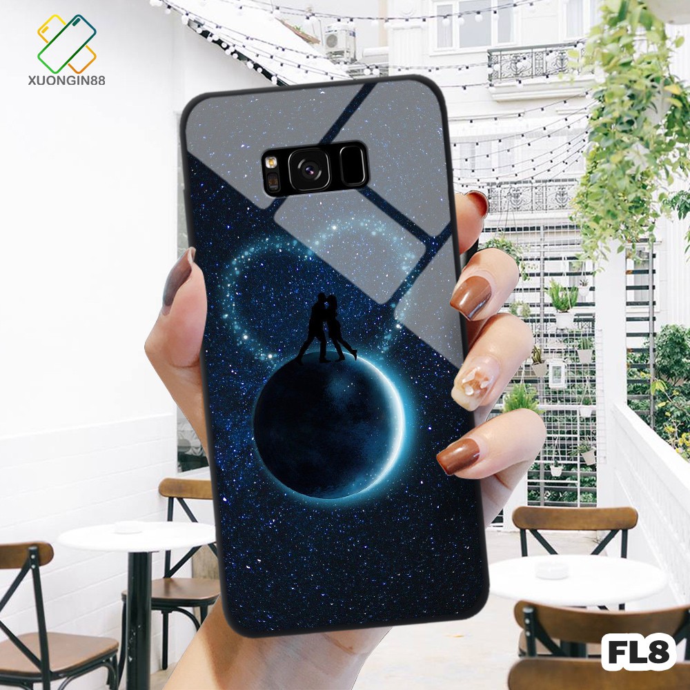 Ốp lưng điện thoại SAMSUNG S8 / S8+ plus in 3D kính cường lực chủ đề tình yêu