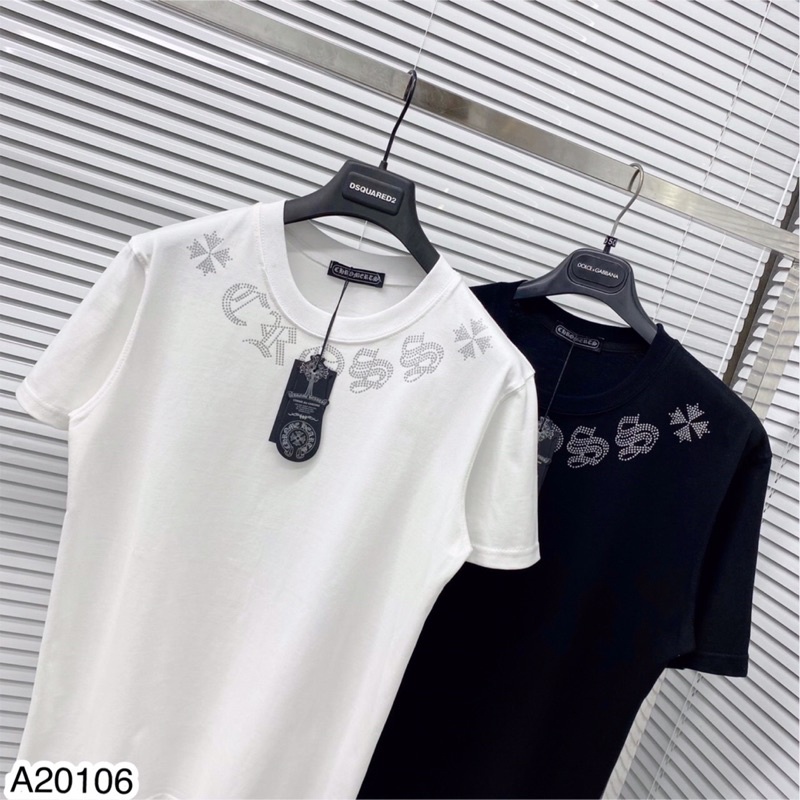 Áo Phông Nam Hoạ Tiết Vòng Cổ Cực Đẹp - Áo Thun Nam Chữ Thập Siêu Đẹp