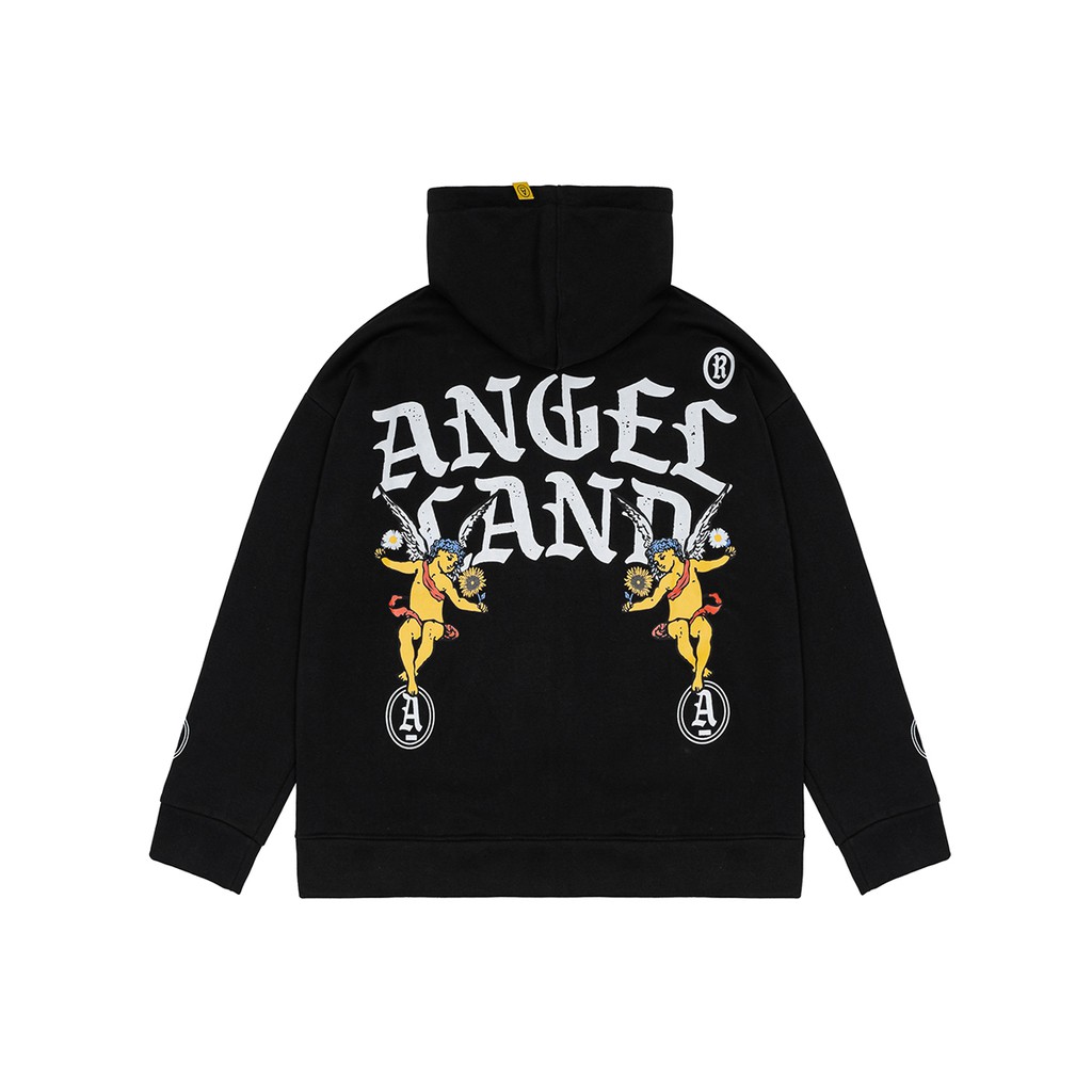 Áo Hoodie Khoá Kéo Angel-Land Chính hãng Retro-Angel Đen | WebRaoVat - webraovat.net.vn