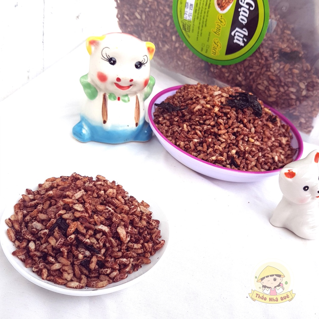 Gạo lứt huyết rồng sấy rong biển giòn ngon ăn liền 500g - Đồ ăn vặt ăn chay giảm cân healthy