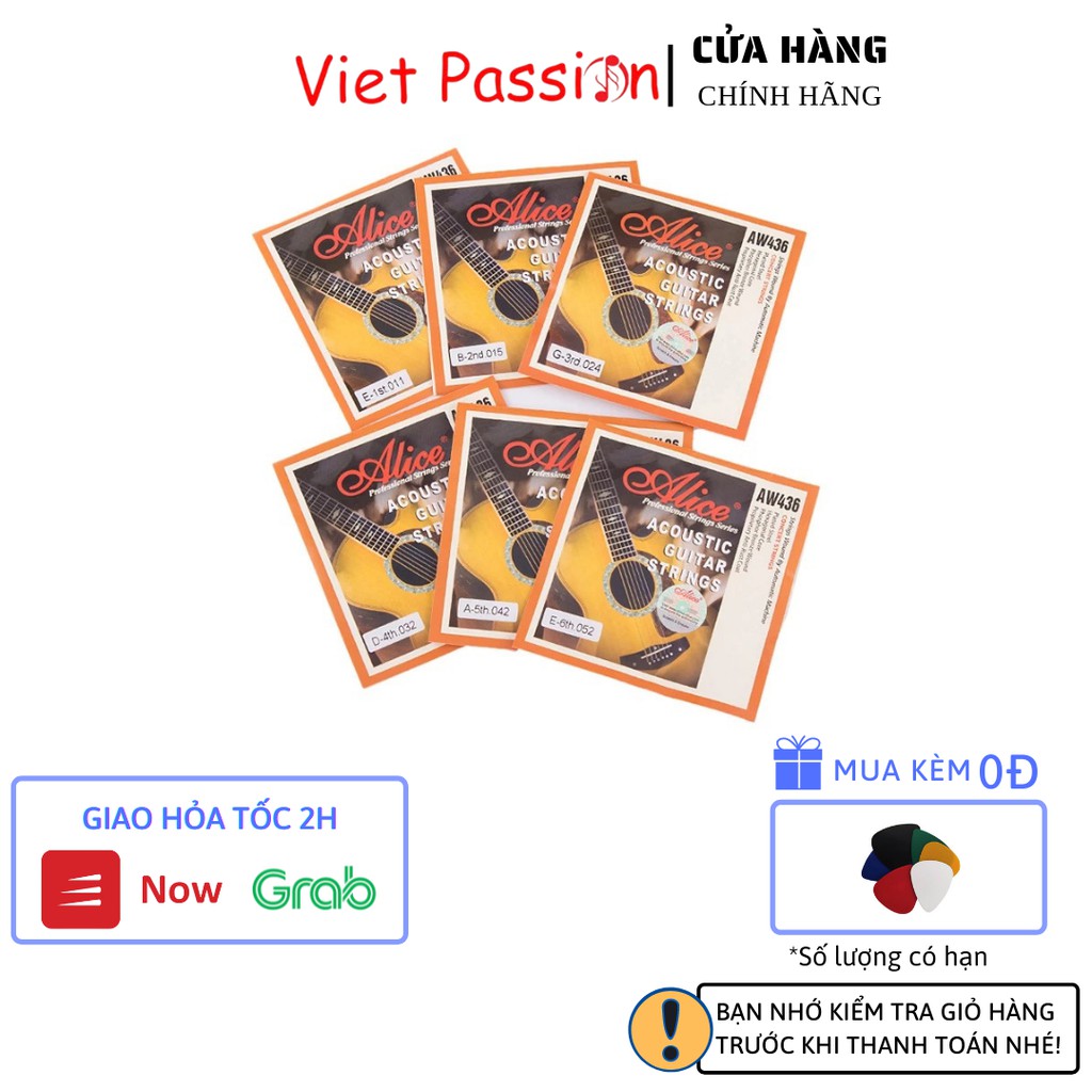 Dây lẻ guitar acoustic Alice AW436 cho đàn guitar dây sắt chính hãng vietpassion