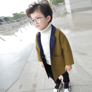 Áo dạ dáng dài cho bé trai