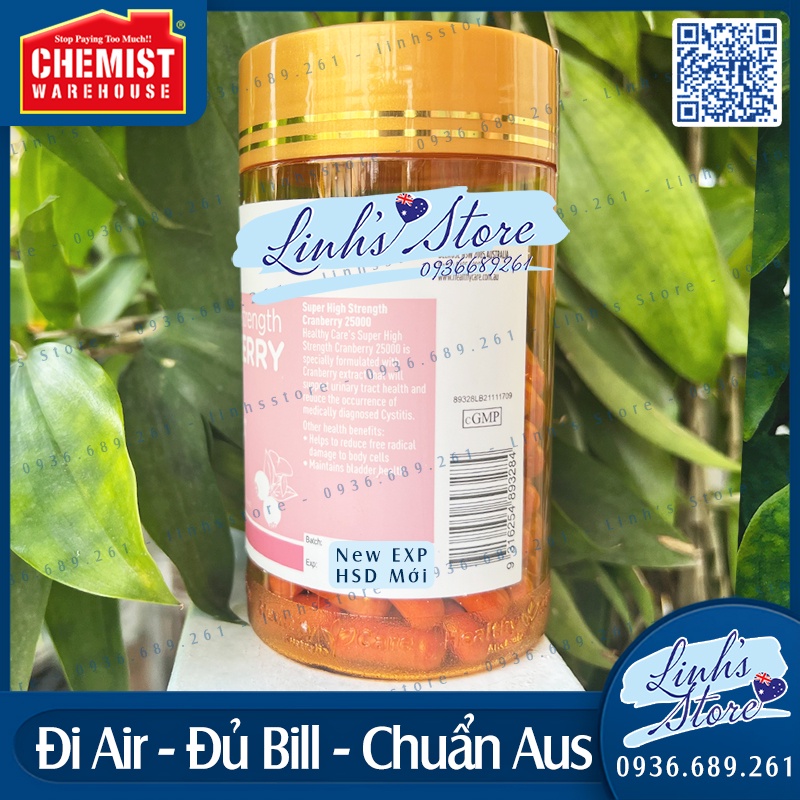 Healthy Care Super High Strength Cranberry 25000 💙 Chemist Warehouse - Úc