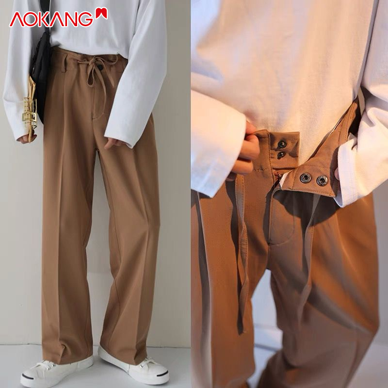 Quần tây AOKANG ống đứng dáng suông thời trang mùa thu cho nam