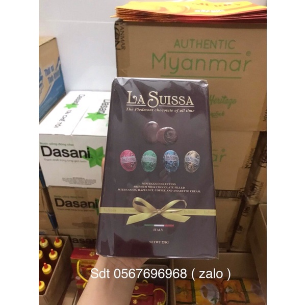 Socola Sữa Trứng Mini La Suissa Ý Hộp 220g