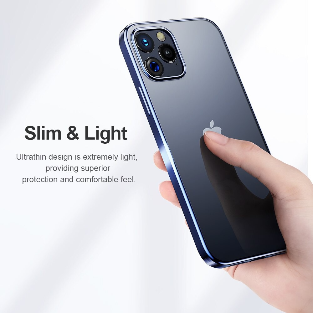 Ốp lưng dẻo viền màu iPhone 12 6.1/ 12 Pro 6.1 TPU electroplating protection hiệu Rock chính Hãng