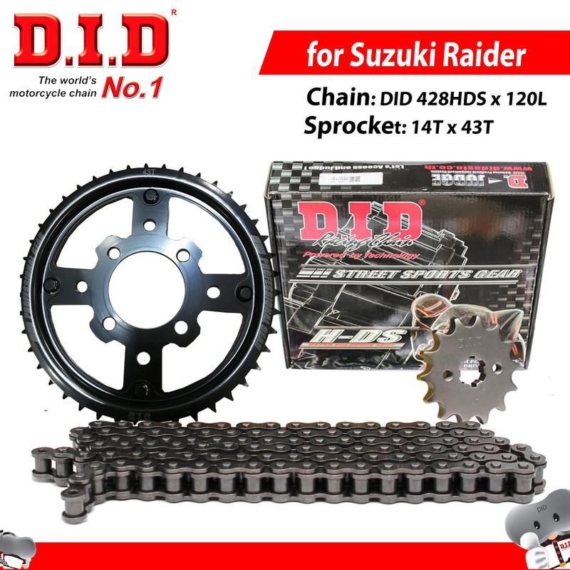 Chờ duyệt Sên Nhông Dĩa DID Dành Cho Suzuki Raider - Made In ThaiLand