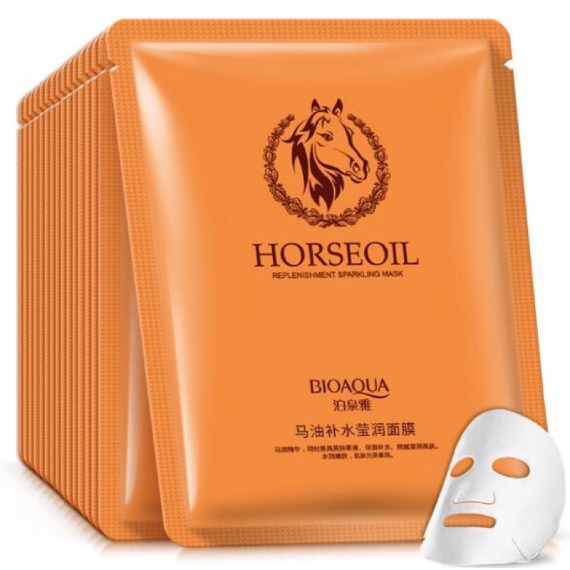 Mặt Nạ  Duỡng Ẩm Trắng Sáng Tinh Chất nhau thải Cừu Ngựa Horse  Oli mask