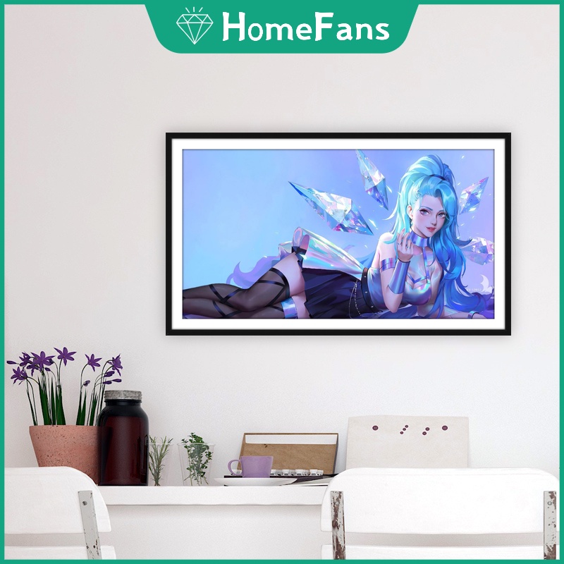 Bộ Tranh Đính Đá 5D Tự Làm 30x50cm Hình Cô Gái Hoạt Hình Cho Trang Trí Nhà