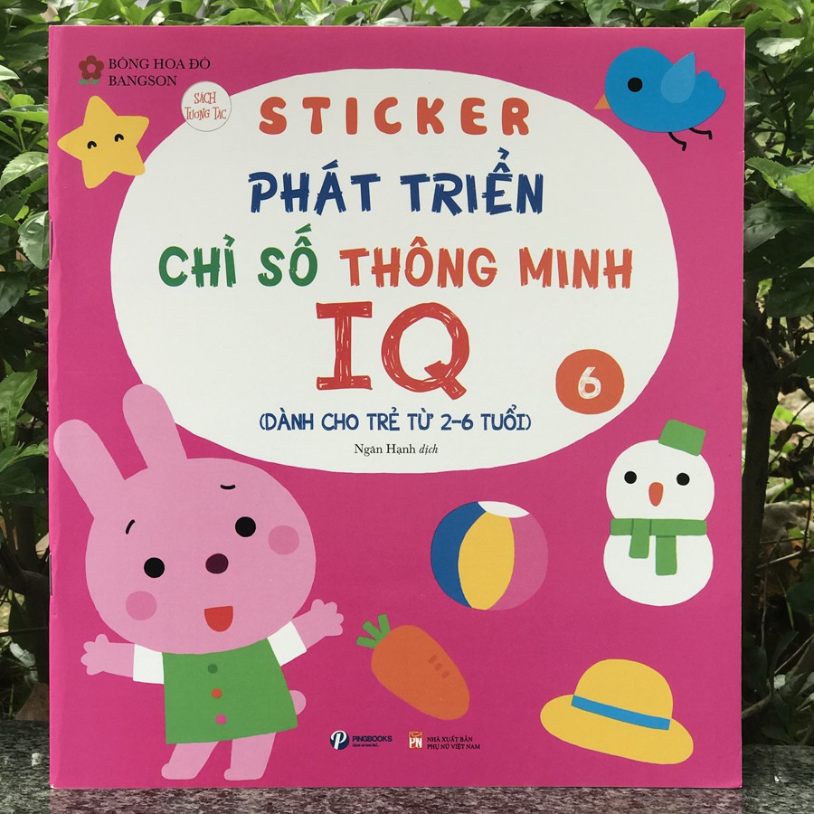 Sách - Sticker Phát triển chỉ số thông minh IQ dành cho trẻ 2-6 tuổi (Combo 6 cuốn)