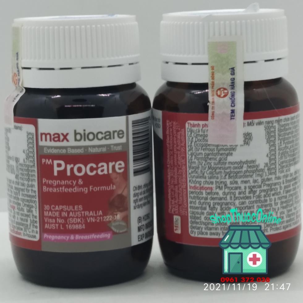 PM Procare / Procare Diamond - Vitamin tổng hợp chuyên dùng cho phụ nữ có thai và cho con bú