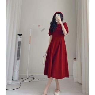 váy cổ sườn xám khuy bọc by Samhyewear