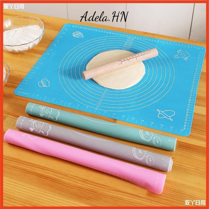 Tấm nhào bột silicon chống dính, thảm cán bột chống trượt chịu nhiệt 50x40cm Adela.HN
