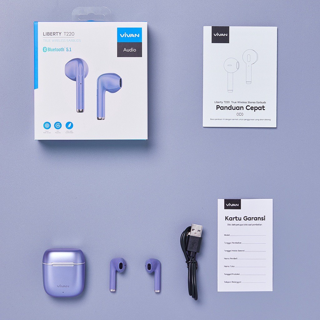 Tai Nghe Không Dây Bluetooth 5.1 TWS- VIVAN Liberty T220