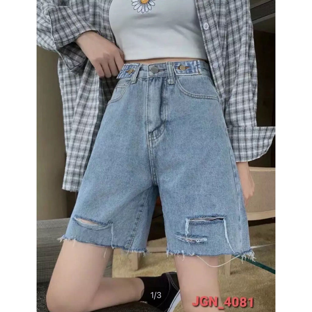 QUẦN SHORT JEAN NỮ LƯNG CAO,M4081, QUẦN NGỐ NỮ RÁCH KIỂU, PHONG CÁCH TRẺ TRUNG NĂNG ĐỘNG, XƯỞNG MAY TÚ LINH