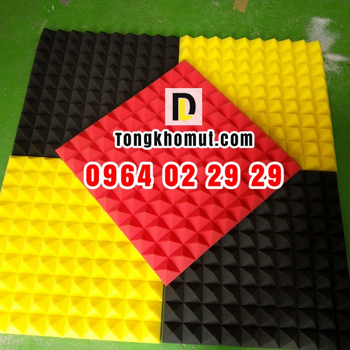 Mút gai, mút kim tự tháp chống cháy 50x50x5cm tiêu âm - cách âm tỉ trọng cao dùng cho phòng thu
