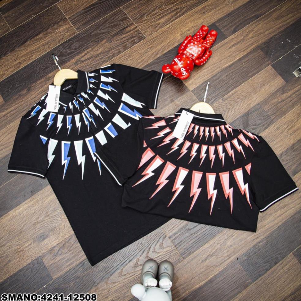 [Ảnh Thật] Áo polo nam in hình tia sét ở Cổ - Áo Phông cổ bẻ cao cấp cho nam