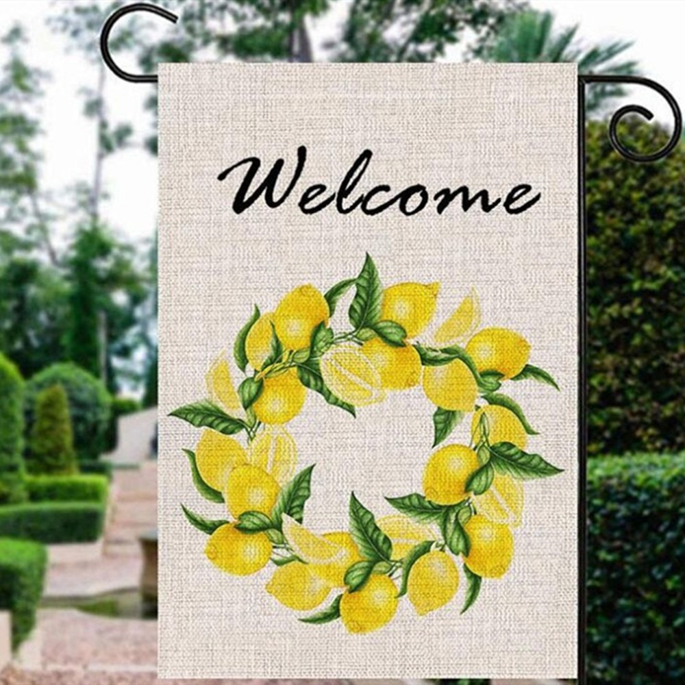 ☆YOLA☆ Vertical Burlap Outdoor Decoration Yard Decor Garden Flag Flags for Outside 12x18 Holiday Yard Summer Sunflower Wreath Welcome Flag