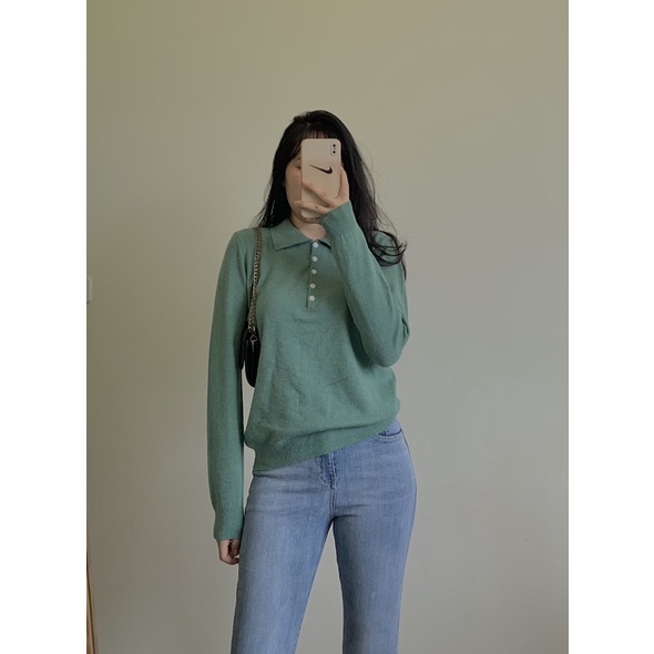 Áo len cổ polo Hàn