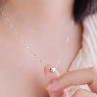 Dây Chuyền Bạc Blue Peach Micro Heart DC205