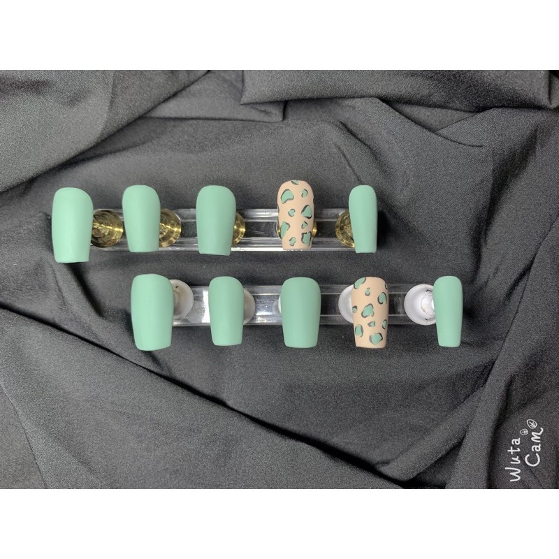 [Nail Box] móng úp thiết kế báo xanh