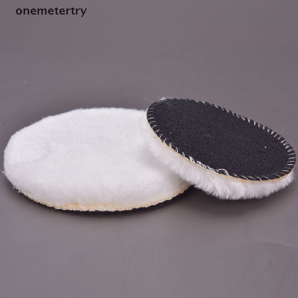 Bộ 5 Đĩa Đánh Bóng Xe Hơi Bằng Len Mềm Mại Màu Trắng Tiện Dụng