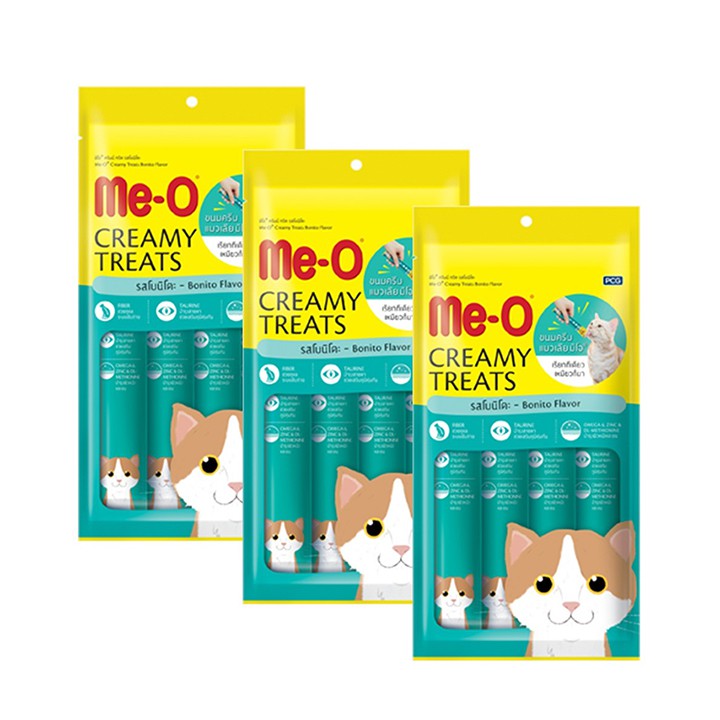 Súp Thưởng Me-O Creamy Treats Cho Mèo (4 Thanh X 15g) Giá Rẻ #MintPet