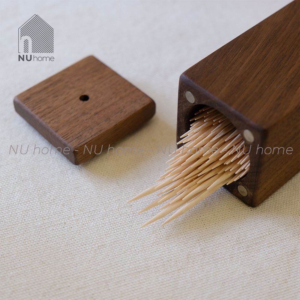 nuhome.vn | Hũ tăm gỗ - Tino, lọ đựng tăm được thiết kế đơn giản bằng chất liệu gỗ tự nhiên cao cấp