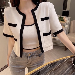 Set 2 Món Áo khoác phối viền + 2 dây