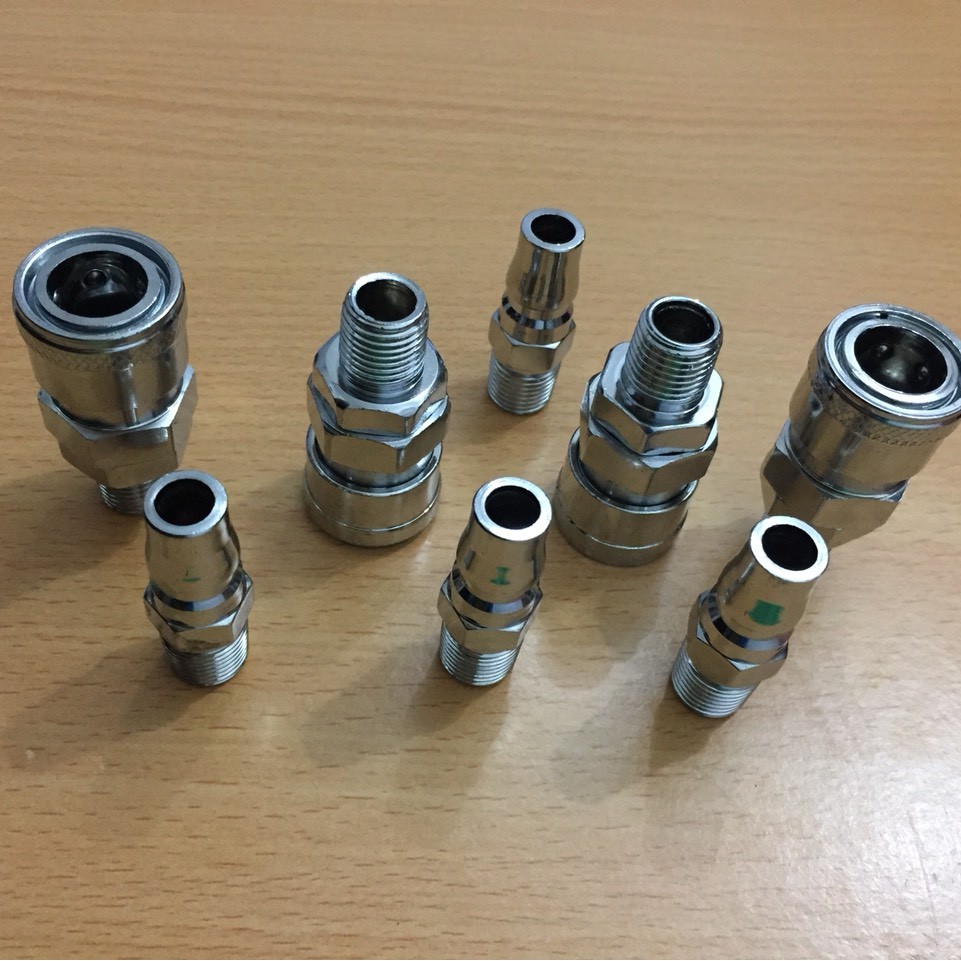 BỘ KHỚP NỐI NHANH KHÍ NÉN REN NGOÀI 13MM SF+PF, KHỚP NỐI NHANH MÁY NÉN KHÍ REN 13MM