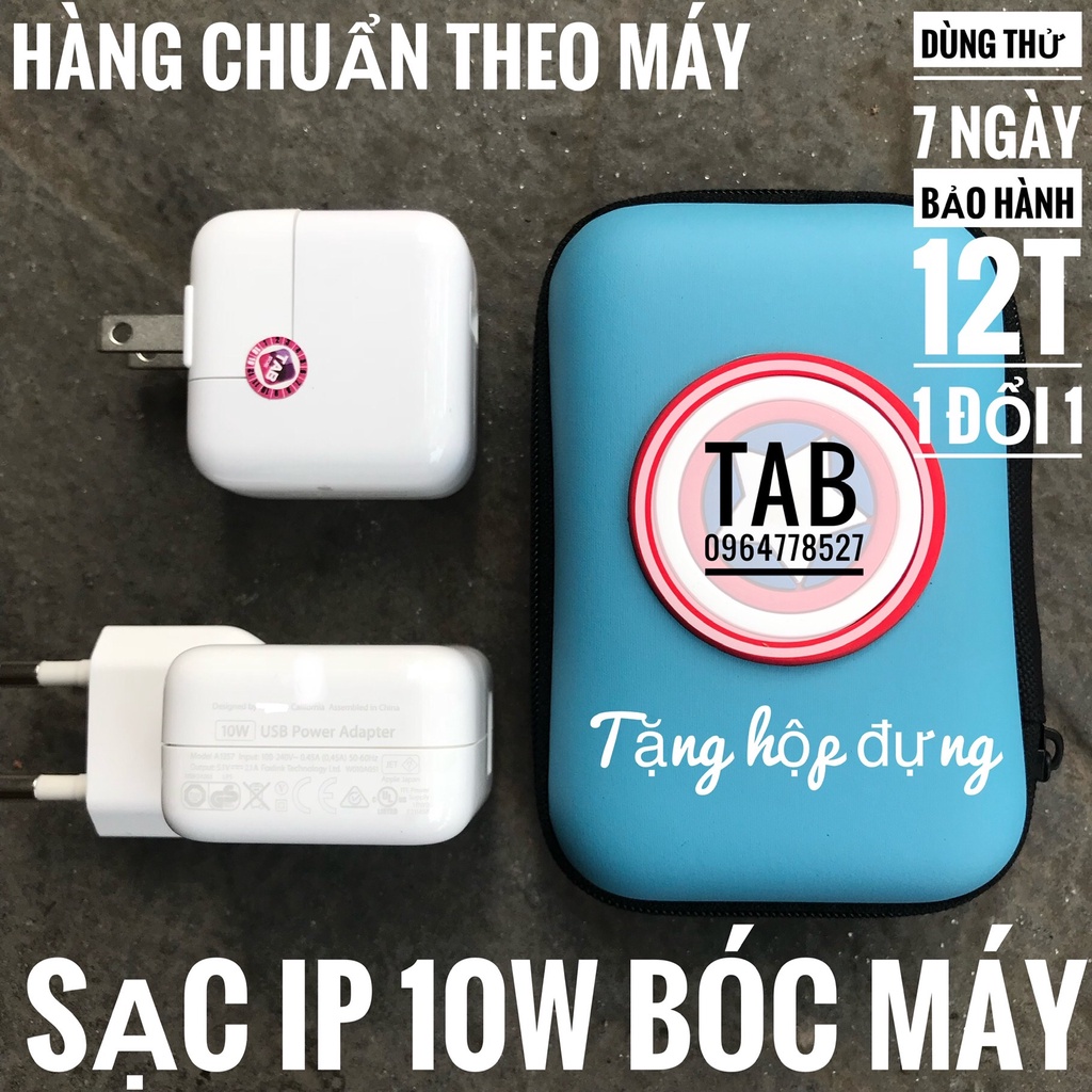 Củ Sạc IP 10W Zin Bóc Máy (Tặng Hộp Đựng) - Bảo Hành 12T