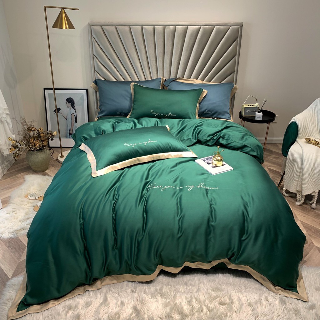 Bộ chăn ga gối LỤA TENCEL 100S SEE YOU IN MY DREAM HOT mềm mịn giá rẻ