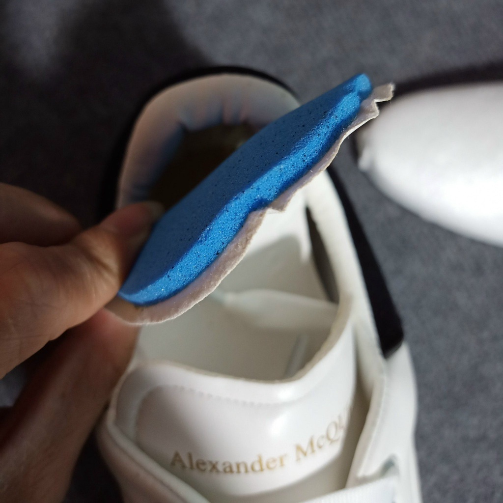 Giày MCQueen trắng gót nhung dây lụa nam nữ 💥 Giày thể thao sneaker nam nữ MCQ trắng da PU cao cấp Full Box