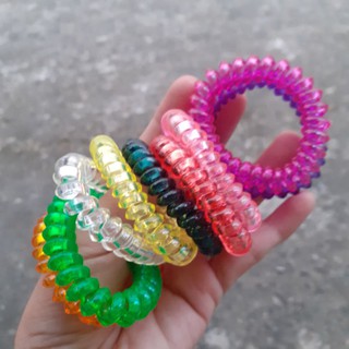 Combo 5 sợi cột tóc Lò xo màu trong (cỡ to 5cm)